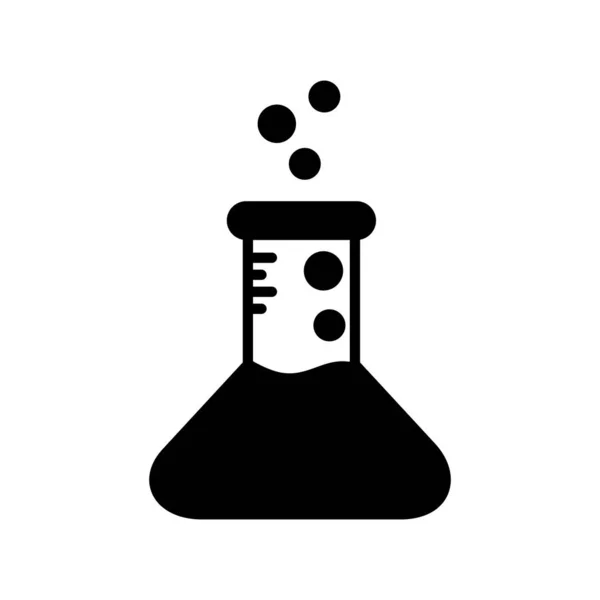 Chemische Beaker Glyph Vector Icon Desig — Stockvector