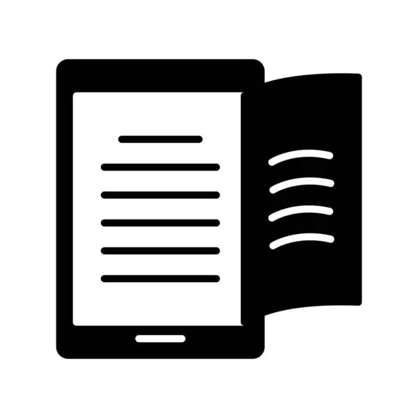 Book Glyph Vector Icon Desig — Stockvektor