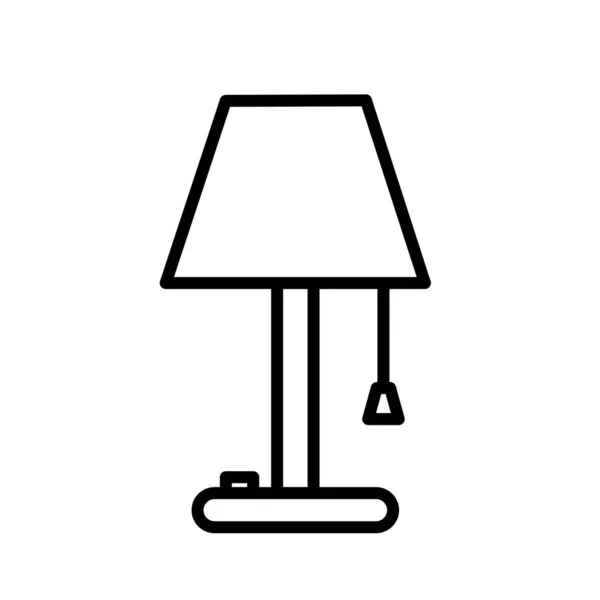 Lamp Outline Vector Icon Desig — Stockvector