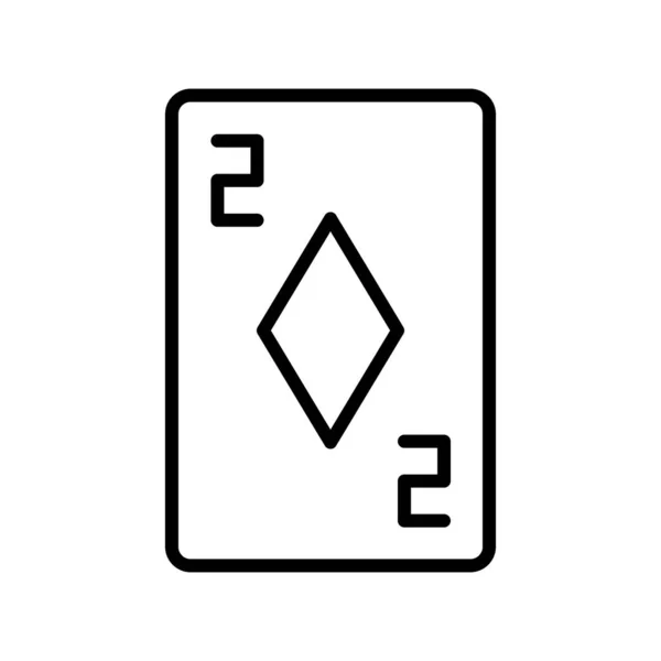 Blackjack Contour Vectoriel Icône Desig — Image vectorielle