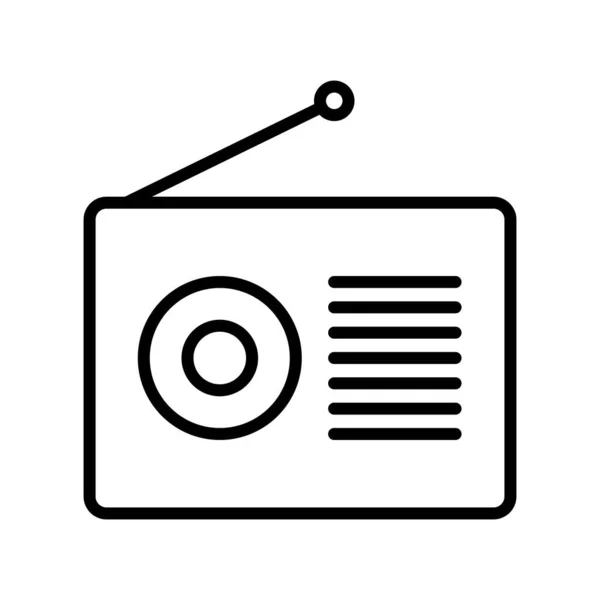 Radio Outline Vector Icon Desig — Stock Vector