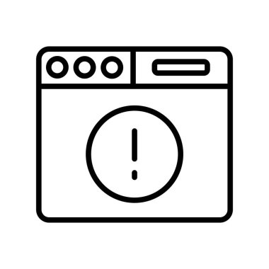 Uyarı Ana Hattı Vektör Simgesi Tasarımı