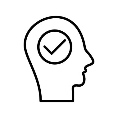 Tik Taslak Vektör Simgesi Tasarımı