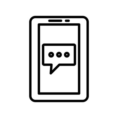 Sohbet Ana Hattı Vektör Simgesi Tasarımı