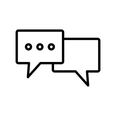 Konuşma Ana Hattı Vektör Simgesi Tasarımı