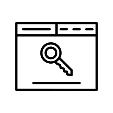 Anahtar Özeti Vektör Simgesi Tasarımı