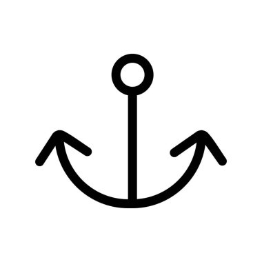 Gemi Kancası Ana Hattı Vektör Simgesi Tasarımı