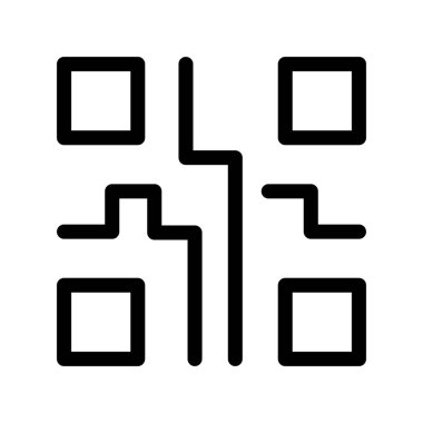  Barkod Ana Hattı Vektör Simgesi Tasarımı