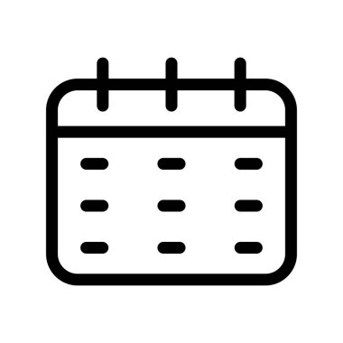 Takvim Ana Hattı Vektör Simgesi Tasarımı