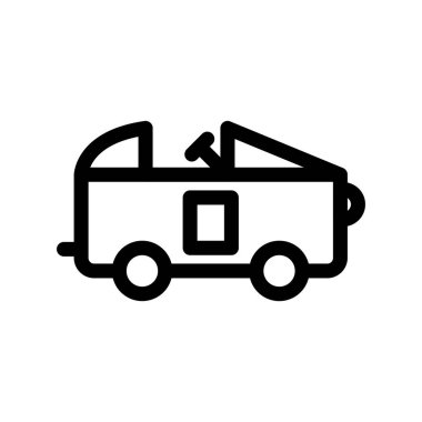 Otomobil Sürücüsü Ana Hattı Vektör Simgesi Tasarımı