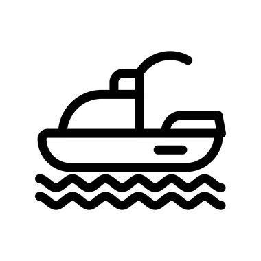 Kayak Jeti Taslak Vektör Simgesi Tasarımı