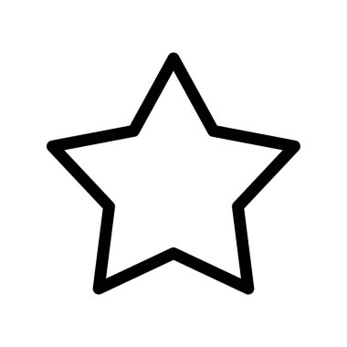 Yıldız Çizgisi Vektör Simgesi Tasarımı