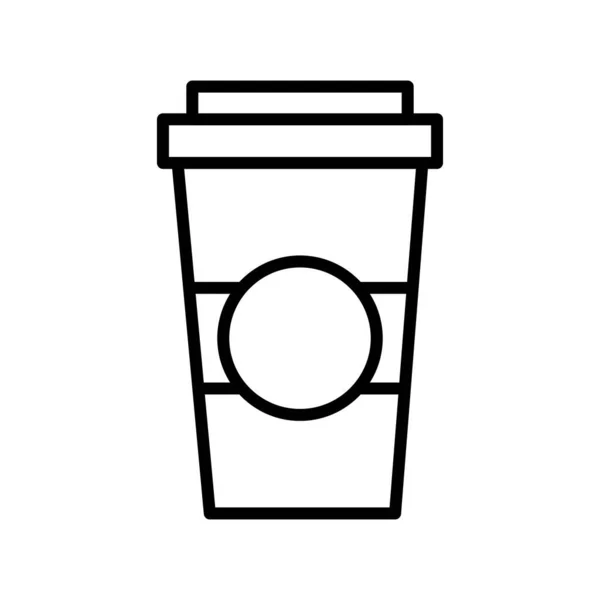 Kopi Cup Outline Vector Icon Desig - Stok Vektor