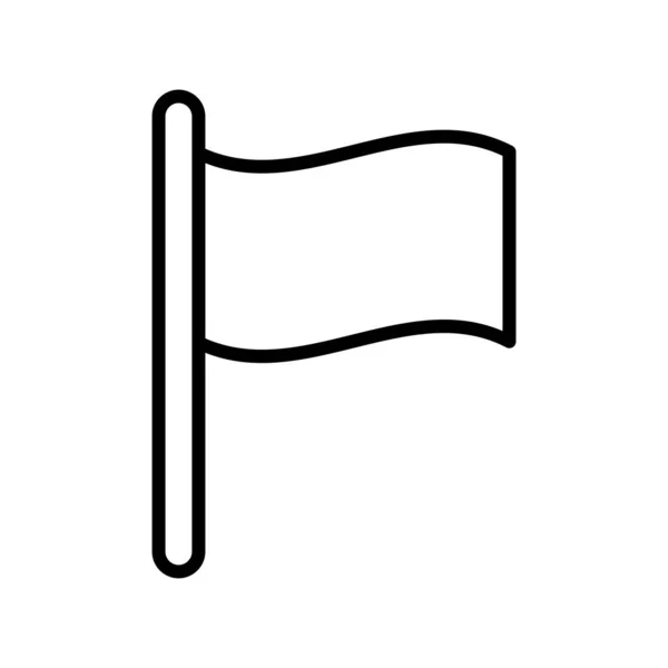 Bandiera Outline Icona Vettoriale Desig — Vettoriale Stock