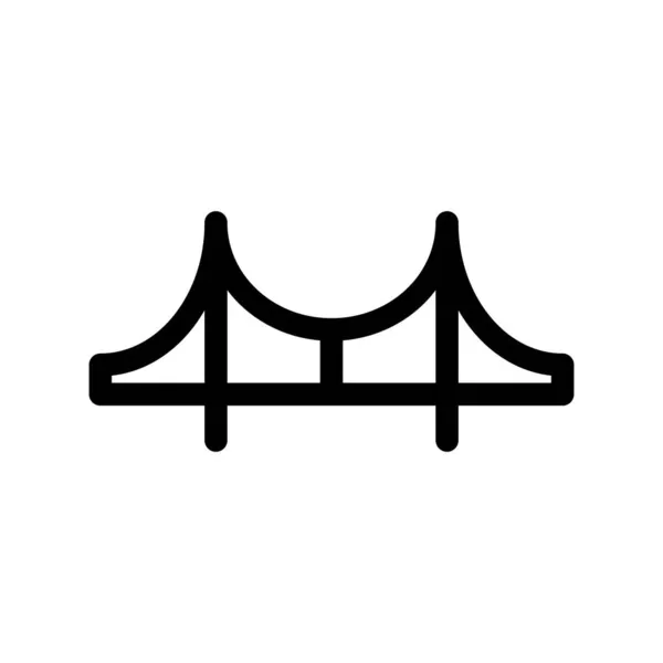 Yol Köprüsü Ana Hattı Vektör Simgesi Tasarımı — Stok Vektör