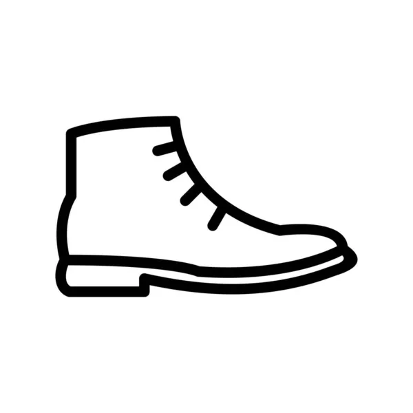 Mens Boots轮廓向量Icon设计 — 图库矢量图片