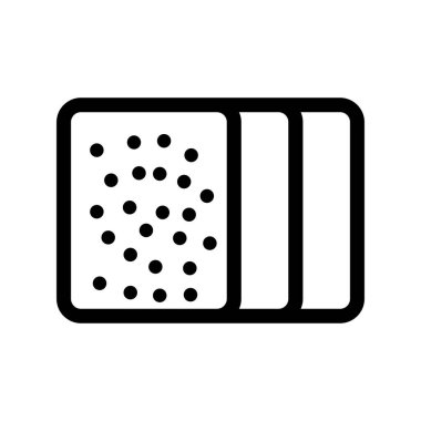 Ekmek Çizgisi Vektör Simgesi Tasarımı