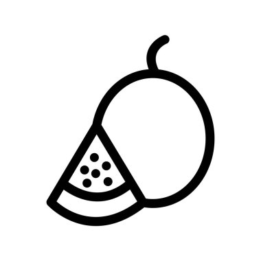 Karpuz Taslak Vektör Simgesi Tasarımı