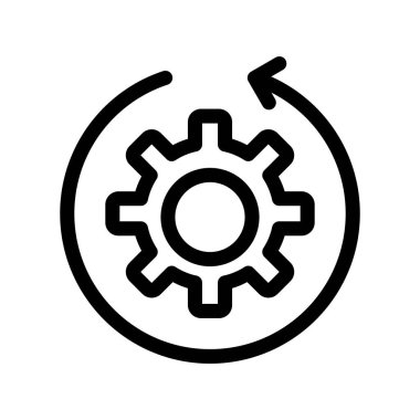 Özyineleme Ana Hattı Vektör Simgesi Tasarımı