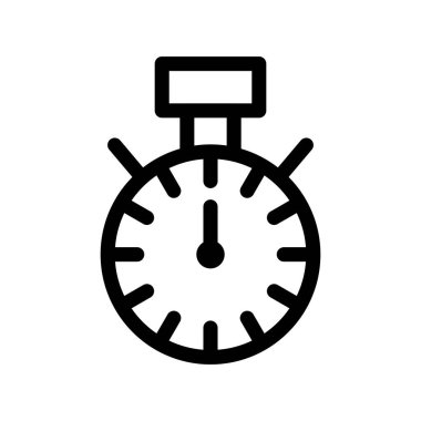 Stopwatch Ana Hattı Vektör Simgesi Tasarımı