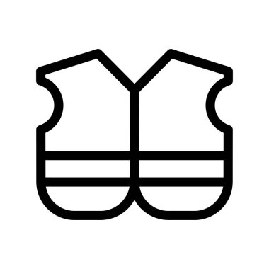 Yelek Taslak Vektör Simgesi Tasarımı