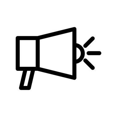 Megafon Ana Hattı Vektör Simgesi Tasarımı