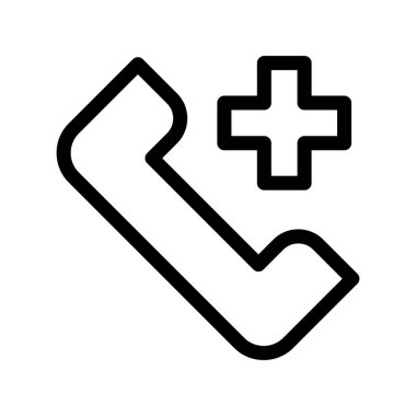 Acil Durum Çağrısı Ana Hattı Vektör Simgesi Tasarımı