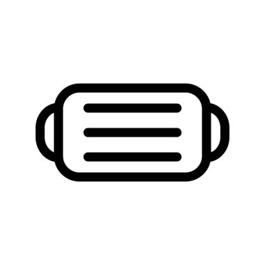 Yüz Maskesi Taslak Vektör Simgesi Tasarımı