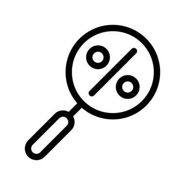 İndirim Hattı Vektör Simgesi Tasarımı