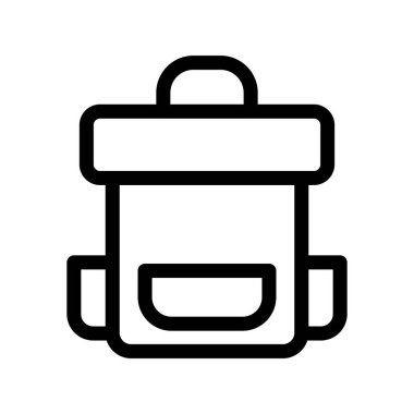 Sırt Paketi Taslak Vektör Simgesi Tasarımı