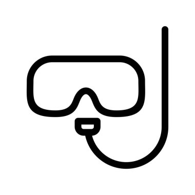 Dalış Maskesi Özeti Vektör Simgesi Tasarımı