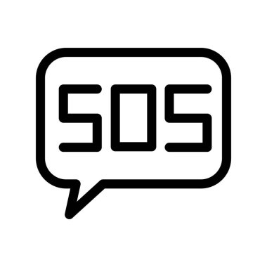 SOS Özet Vektör Simgesi Tasarımı