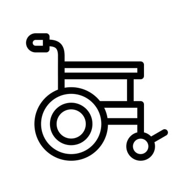 Tekerlekli sandalye Taslak Vektör Simgesi Tasarımı