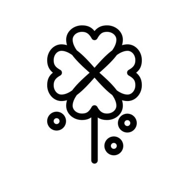 Clover Ana Hattı Vektör Simgesi Tasarımı