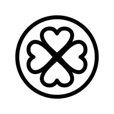 Şanslı Madeni Para Taslak Vektör Simgesi Tasarımı