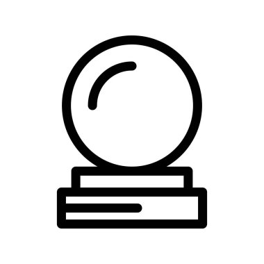 Kristal Top Ana Hattı Vektör Simgesi Tasarımı