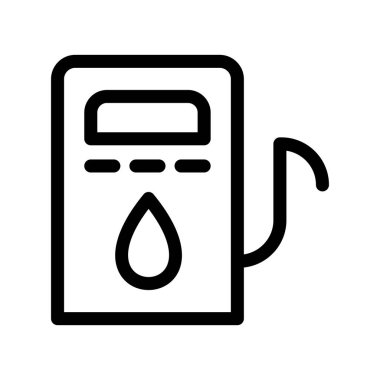 Benzin İstasyonu Ana Hattı Vektör Simgesi Tasarımı