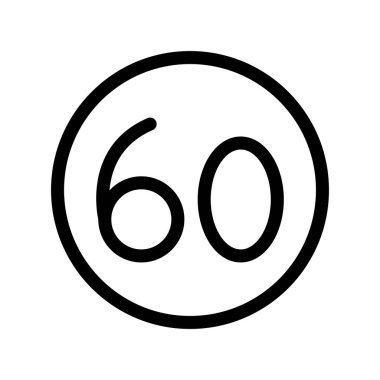 Hız Sınırı Özet Vektör Simgesi Tasarımı