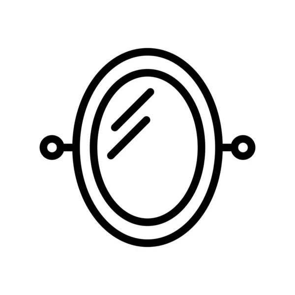 Vanity Mirror Outline Vector Icon Desig — Stock Vector