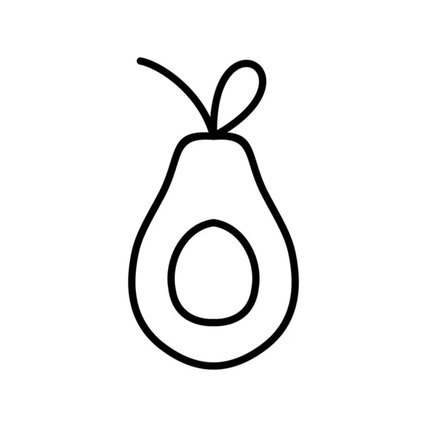 Avocado Outline Vector Icon Desig — Stockvektor