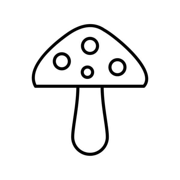 Mushroom Outline Vector Icon Desig — Stock Vector