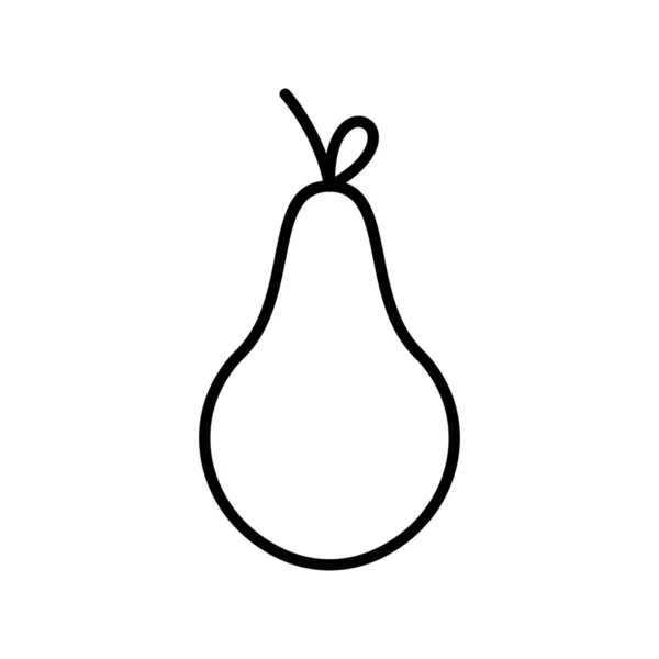 Pear Outline Vector Icon Desig — Stockvektor