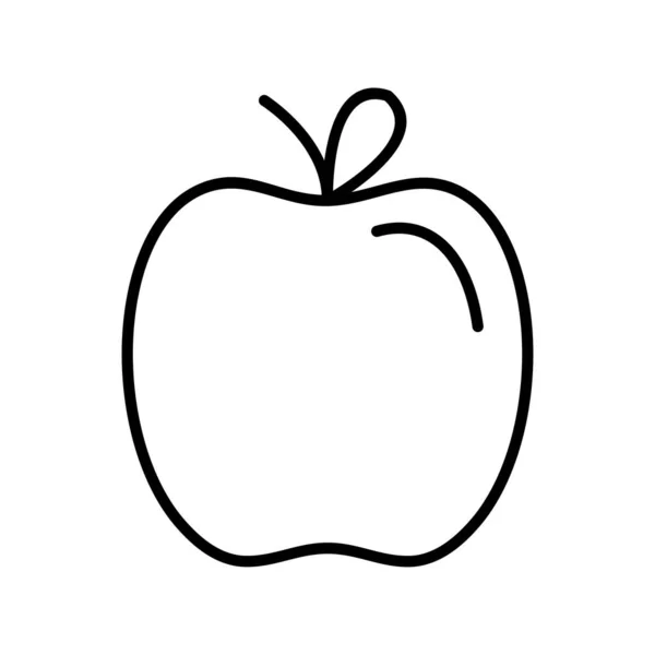 Apple Outline Vector Ícone Desig —  Vetores de Stock