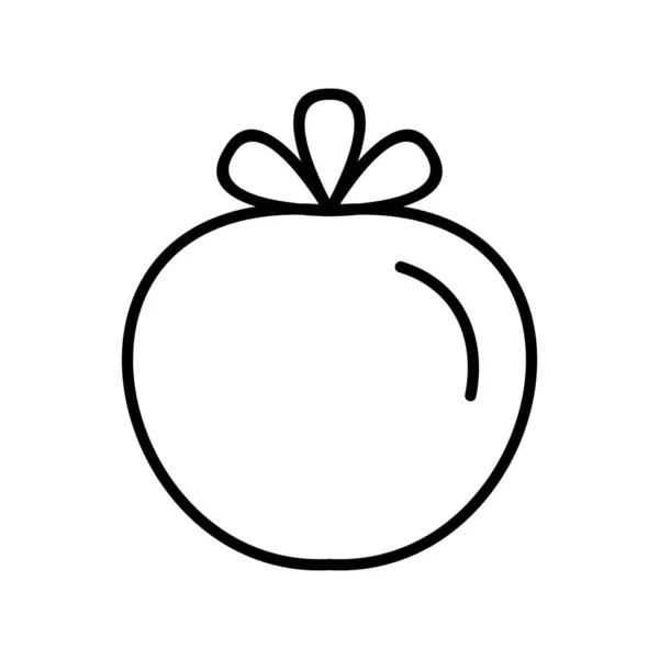 Esquema Tomate Vector Icono Desig — Vector de stock