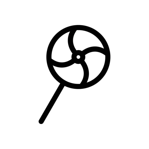 Lollipop Outline Vector Icon Desig — Stock Vector