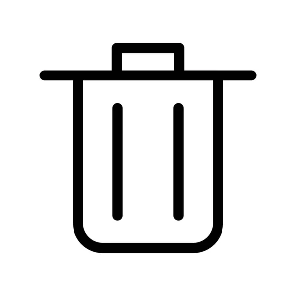 Çöp Kutusu Taslak Vektör Simgesi Tasarımı — Stok Vektör