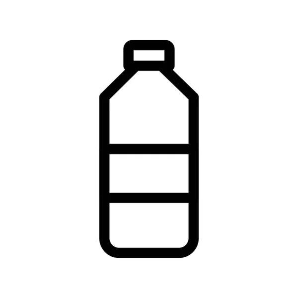 Water Bottle Outline Vector Icon Desig — Stock Vector