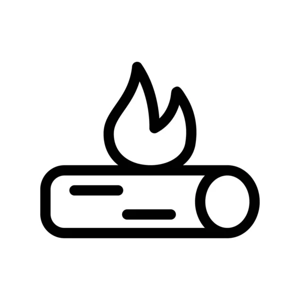 Bone Fire Disline Vector Icon Desig — Stock vektor