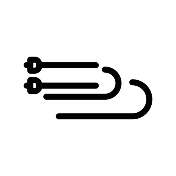 Ski Outline Vector Icon Desig — Stockvektor