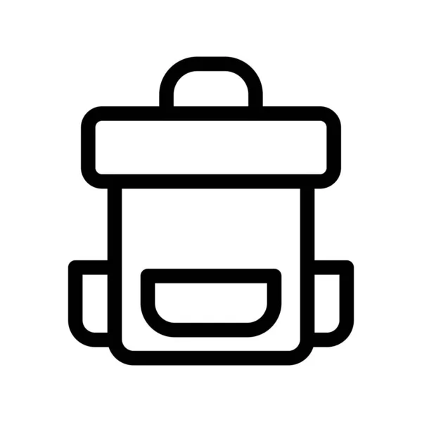 Back Pack Esquema Vector Icono Desig — Vector de stock